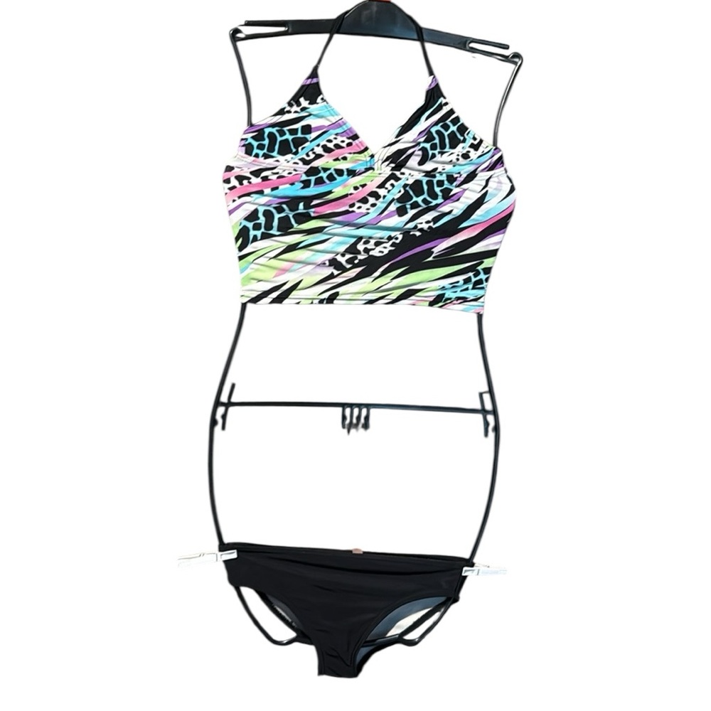 💰BOGO FREE OP Little Girls’ 2 pc Bathing Suit Swimsuit Tankini XS 4-5